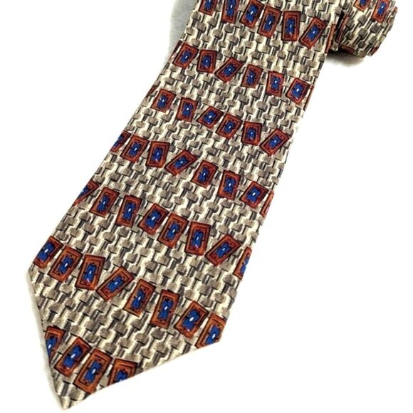 Men's Vintage 100% Silk Abstract Motif Tie by Robert Stewart - Picture 3 of 9